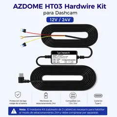 GENERICO - KIT HARDWIRE AZDOME HT03 USB-C PARA DASHCAM 12V24V 5V 2.5A CON PROTECCIÓN DE BATERÍA