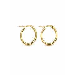 GENERICO - Aretes Argolla Clásica Dorada para Mujer Diseño Elegante y Atemporal