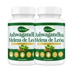 FITOSANA - PACK X 02 - Ashwagandha con Melena de Leon - 100 Capsulas