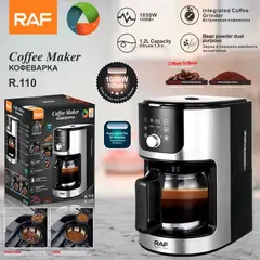 RAFF - Cafetera con molinillo incluido 1.2 Litros R110 Raf