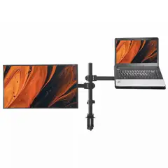 VIDITA - Soporte Articulado para Monitor y Notebook de Escritorio – Negro