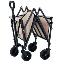 OEM - Carrito Plegable Metalico Multiusos Hasta 30kg Desplazamiento en Arena Césped y Terrenos Irregulares