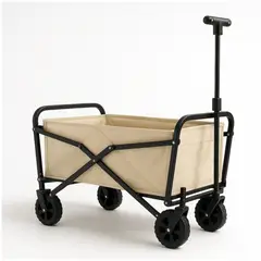 OEM - Carrito Plegable Metalico Multiusos Hasta 30kg Desplazamiento en Arena Césped y Terrenos Irregulares