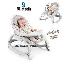 BEBE - Mecedora de Swing Vibraciones Relajantes Beige