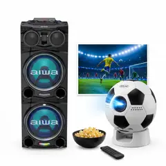 AIWA - Combo One Box AWPOC10 2500W + Proyector Inteligente Nium Gol Vision 720P