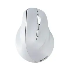 Teros - Mouse Ergonómico Vertical TE1236S Color Blanco, Inalámbrico, Recargable y Bluetooth