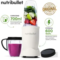 QUALITY PRODUCTS - Licuadora Portátil Nutribullet 600 para Smoothies y Batidos 700ml Blanco