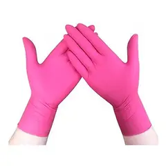 IMPORTADO MC - 100 unidades Guantes de Nitrilo Rosa Talla M