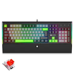 ANTRYX - TECLADO MECÁNICO MK ZIGRA EVO BLACK GRAY, SWITCH RED