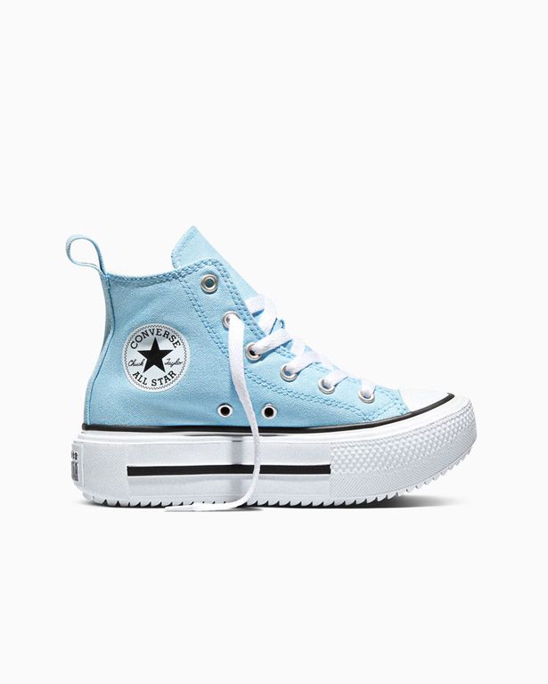 Zapatillas Niñas Chuck Taylor Double Stack Platform Celeste
