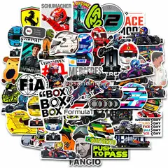 GENERICO - Sticker Formula 1 2026 pack 50 pegatinas f1 autos resistente al agua