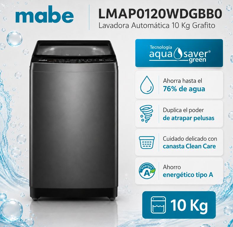 Lavadora Automática 10 Kg Diamond Gray LMAP0120WDGBB0