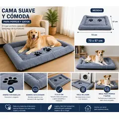 GENERICO - Colchoneta de Napa para Perros y Gatos - 73x57cm -