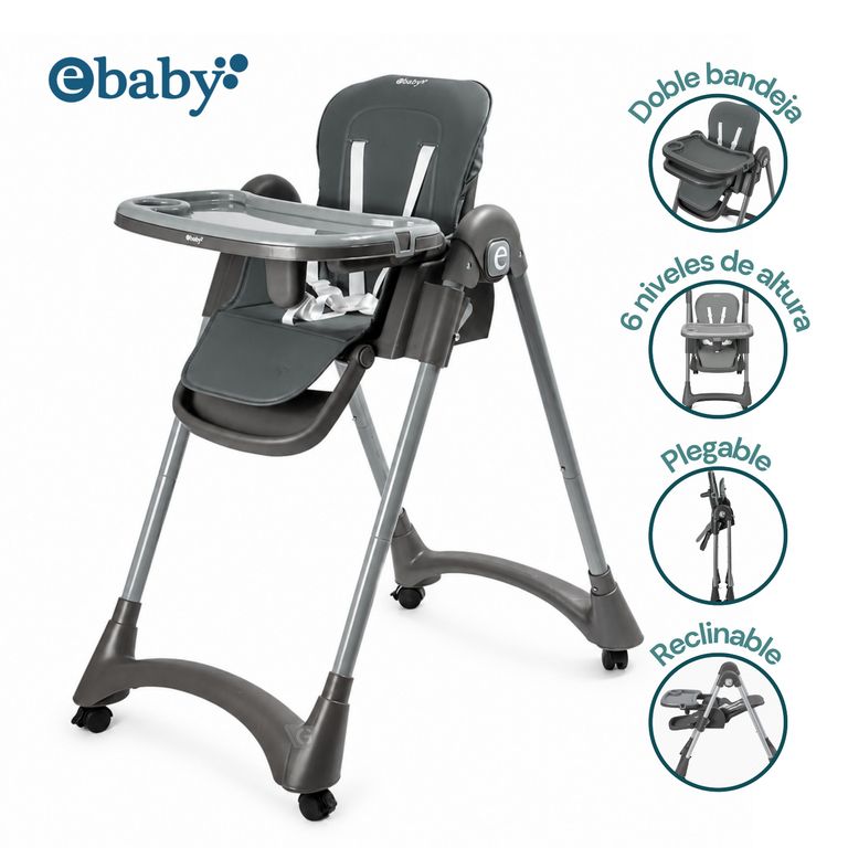 Silla de comer LEIA EB642 Gris