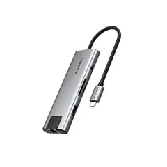 CABLETIME - HUB ADAPTADOR USB-C HB03G A HDMI USB-A SD TF PD RJ45 AUDIO 3.5MM PN HB03G