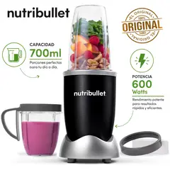 QUALITY PRODUCTS - Licuadora Portátil Nutribullet 600 para Smoothies y Batidos 700ml Negro