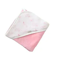 WAWA PIMA - TOALLA BEBE NIÑA XL 100% ALGODÓN- ROSE MOON