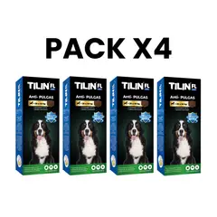 PLOP - Pack X4 Tilin 20 A 40kg Antipulgas Con Hepatoprotector