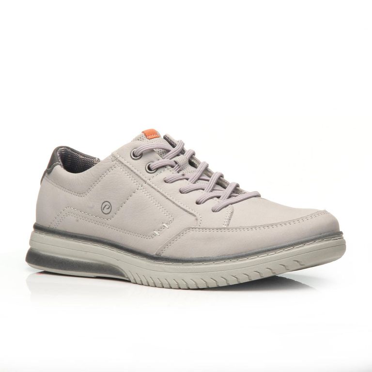 Zapatilla Hombre Cuero Silver 111402-06 Plateado 1122323