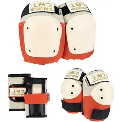 TRIPLE EIGHT - SET DE PROTECCION KILLER PADS 187 RODILLERA + CODERA + MUÑEQUERA LIZZIE ARMANTO TALLA "XS"