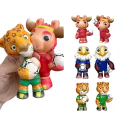 GENERICO - Squishy Mascotas Copa Mundial Maple Zayu Clutch x 3 Squishie