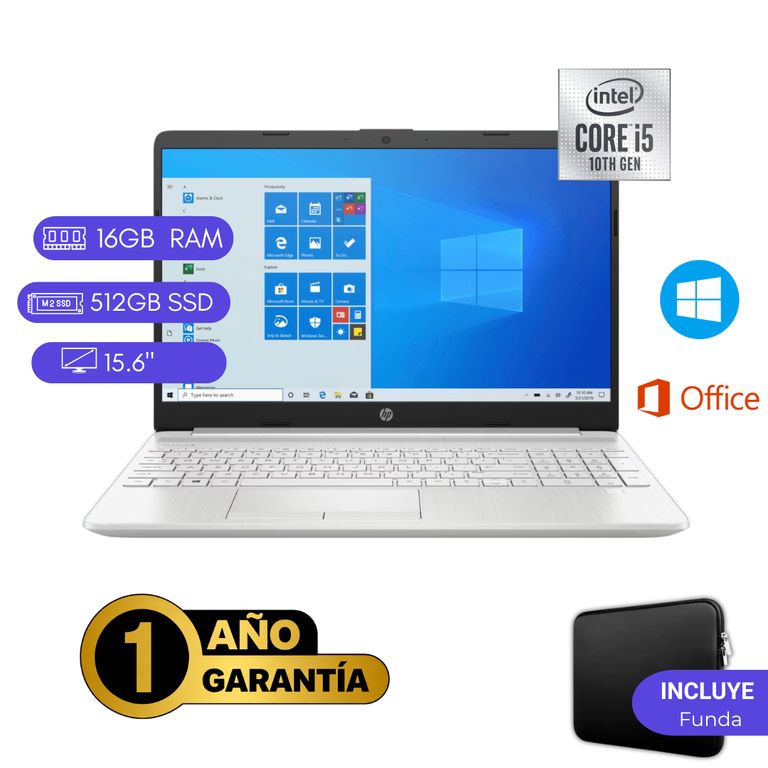 LAPTOP REACONDICIONADA 15-DW1058LA CORE I5 10MA 16GB RAM 512SSD