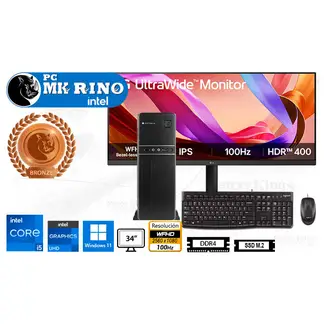 INTEL - Computadora Core i5-14400 16GB 512GB SSD 34 UHD 730 Windows 11 Pro