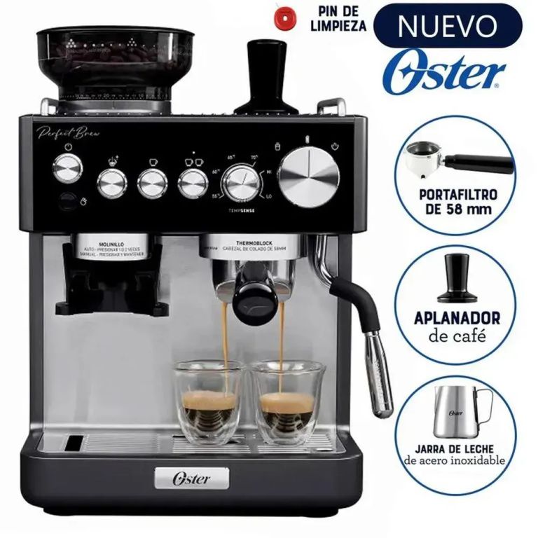 Cafetera para Espresso Perfect Brew con Molinillo + Accesorios