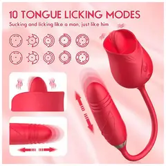 OEM - Vibrador rosa con succión de clitoris y estimulación Romantico