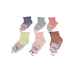 GENERICO - Pack x6 medias antideslizantes para bebés y niñas