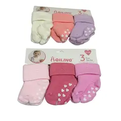 GENERICO - Pack x6 medias antideslizantes para bebés y niñas