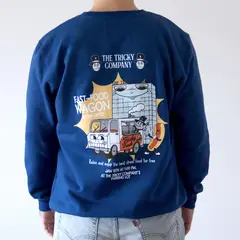 THE TRICKY COMPANY - Polera oversized azul Tricky Fast Food Wagon
