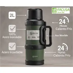 FACUSA - Termo Acero Inoxidable Robus 2 litros Facusa- GARANTIA