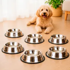 GENERICO - Pack 6 Platos Para Perro 22cm - Comedero Mascotas