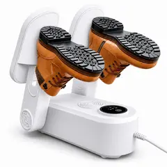GENERICO - Secador Eléctrico de 4 Zapatos Zapatillas HXQ-08 con UV Desodorizador 160W - Blanco - M