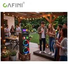 CAFINI - Torre de Sonido Multimedia 160W con Pantalla Táctil HD C-S992P Android Wi-Fi y Bluetooth