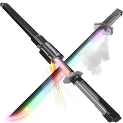 GENERICO - Katana futurista con luces led y destellos recargable bota humo Gris