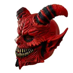GENERICO - Mascara de Demonio Rojo Japones Realista Para Disfraz o festivales