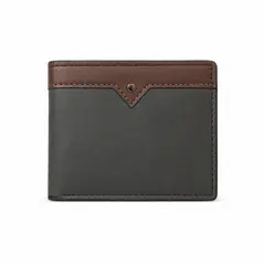GENERICO - Billetera Premium para Caballero de Cuero PU Diseño Ejecutivo Bicolor para Tarjetas y Billetes