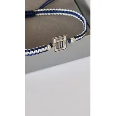GENERICO - Pulsera Hombre AL de Hilo Azul y Blanco