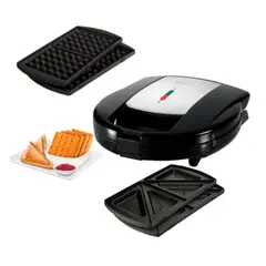 OSTER - Sandwichera y Waflera CKSTSM3892-053 Negra 2 en 1 con Placas Intercambiables