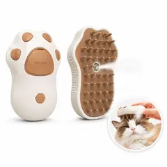 GENERICO - Cepillo Spray Masajeador de Baño Quita pelusa para Mascotas Perros Gatos - Cafe - M