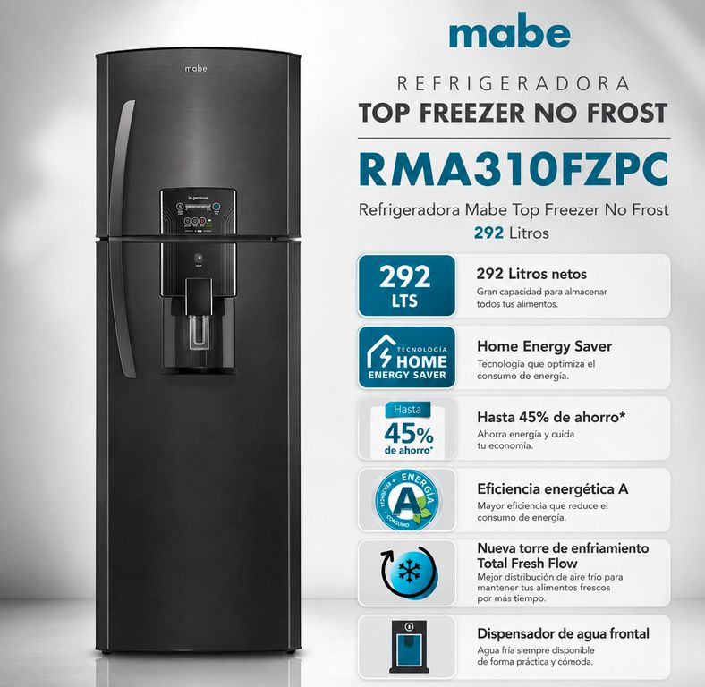 Refrigeradora Top Freezer No Frost 292 Litros RMA310FZPC