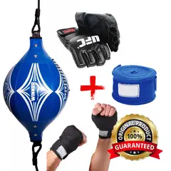 HOLGU - Pera loca de Box + Guantes de MMA + Vendas de Box - Colores Variados