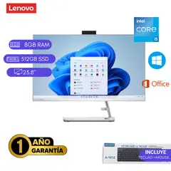 LENOVO - AIO REACONDICIONADA IDEACENTRE AIO 3 24ITL6 CORE I5 11VA 8GB RAM 512GB SSD BLANCO