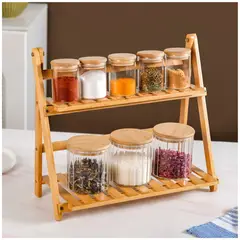 INSPIRA MARKET - Estante Organizador de Bambú 2 Niveles Multifuncional para Cocina, Baño y Hogar