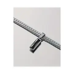 GENERICO - COLLAR PARA HOMBRE DE ACERO INOXIDABLE 316 CON DIJE DE CIRCONITA CUBICA