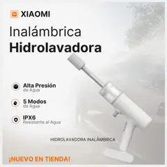 XIAOMI - Hidrolavadora Inalámbrica con Batería Recargable para Limpieza Exterior MJXCJ001QW
