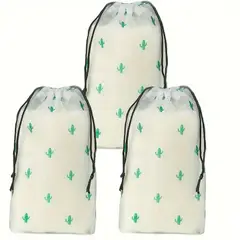 VATYERTY - Set De 3 Bolsas De Viaje Impermeables Diseño De Cactus