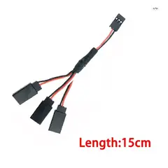 GENERICO - Cable Divisor Servo RC 1 a 3 Futaba JR 15cm Macho a 3 Hembra para Arduino